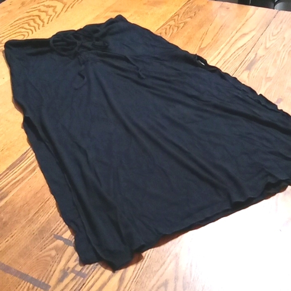 HALARA Womens Skirt Medium New BLACK LONG Work Business Casual RIBBED MIDI - Picture 2 of 9